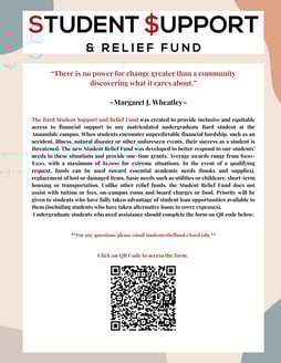 Bard Student Support Relief Fund- Flyer 