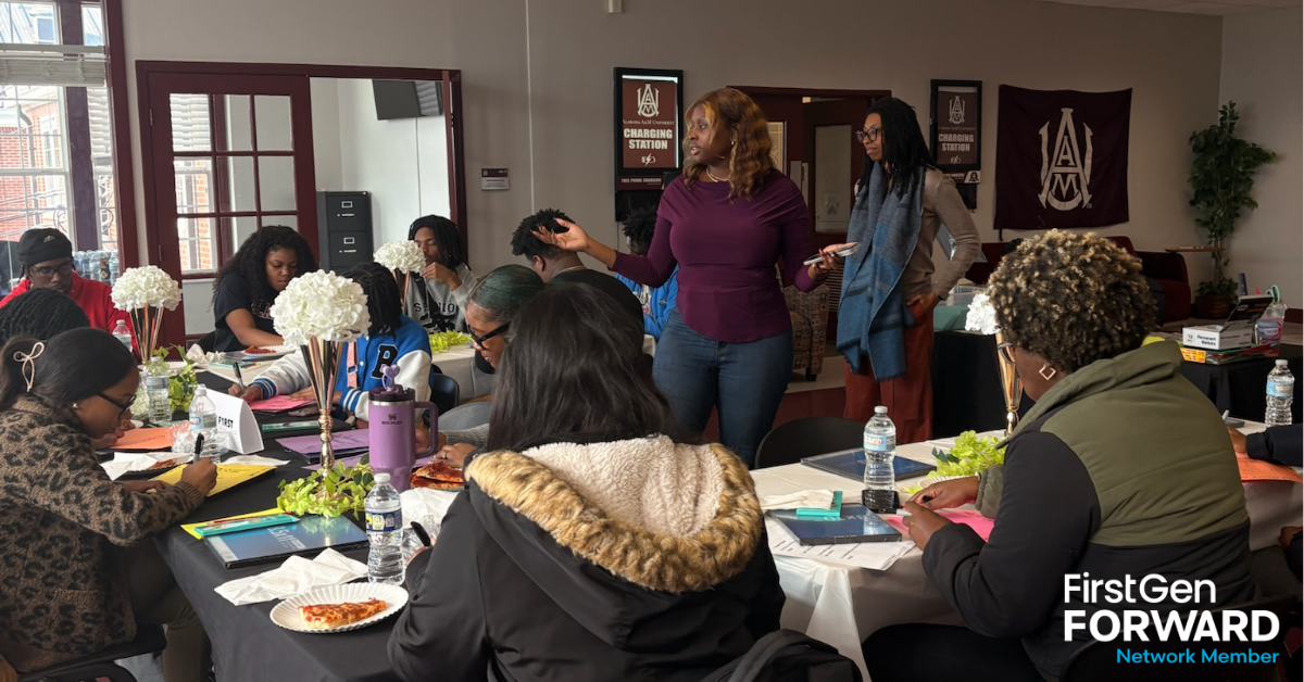 Alabama A&M Our most recent First Gen Lunch & Learn where First Gen students made their own vision boards with positive affirmations to motivate them to be successful on and off campus. 