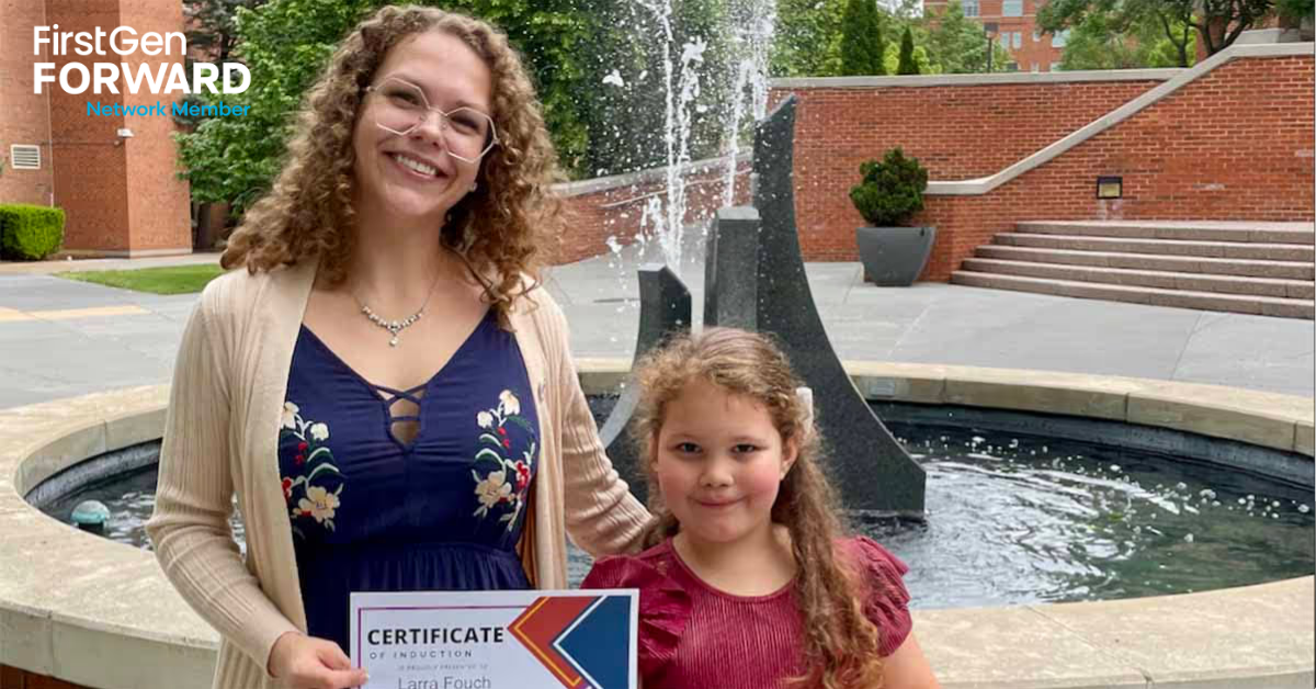 Larra Fouch and her daughter.